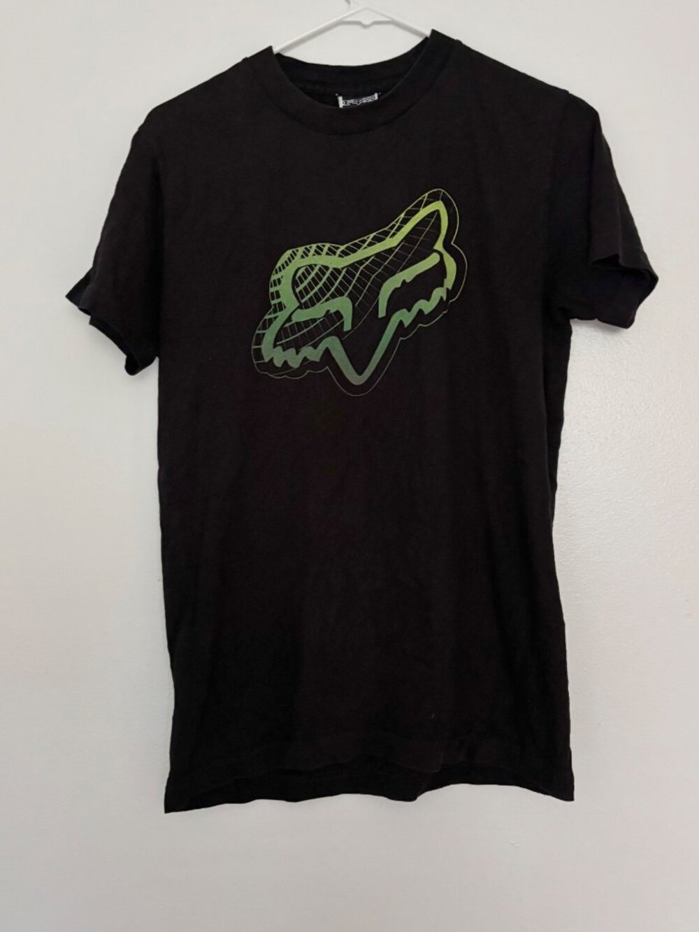 Fox Racing Men’s Small Black Green Graphic T-Shirt Y2K Motocross